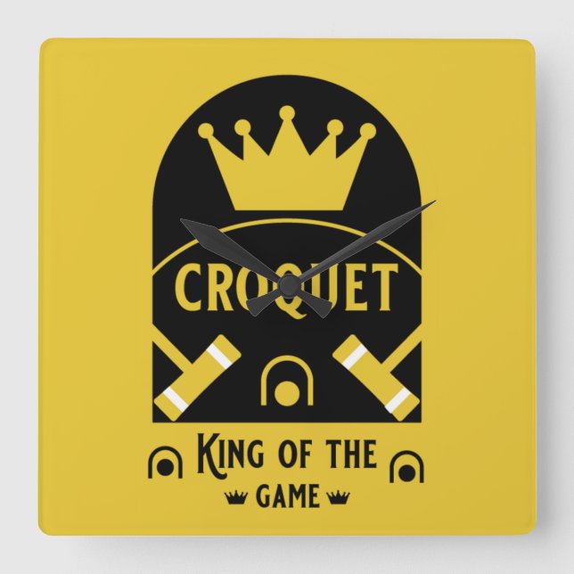 Relógio Quadrado best funny croquet game player (Frente)