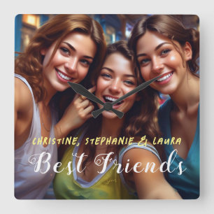 Relógio Quadrado Bestamigos Selfie