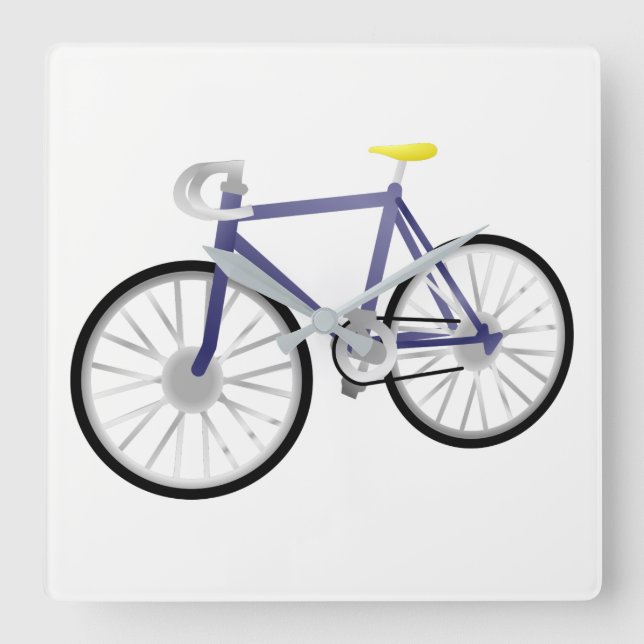 Relógio Quadrado Bicicleta (Frente)