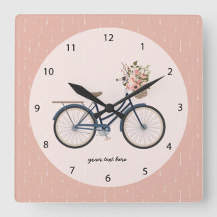 Relógio Quadrado Bicicleta tribal