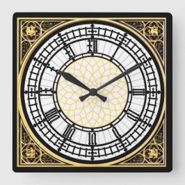 Relógio Quadrado Big Ben Square Wall Clock