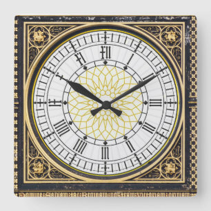 Relógio Quadrado Big ben Wall Clock