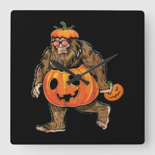 Relógio Quadrado Bigfoot Halloween Pumpkin halloween