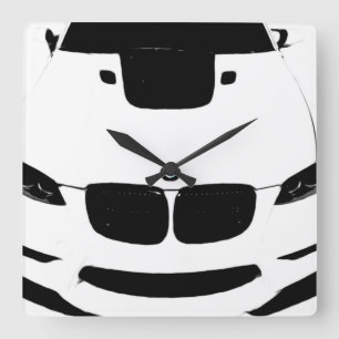 Relógio Quadrado ~Bimmer~ WALL CLOCK, POP ART, PERSONALIZE-O!