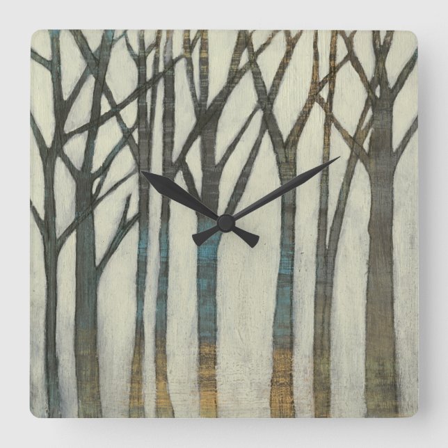 Relógio Quadrado Birch Line I (Frente)