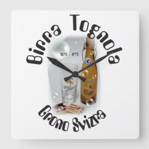Relógio Quadrado Birra Tognola Grono Svizra