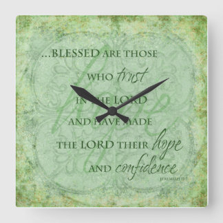Relógio Quadrado Blessed é aquelas que confiam no senhor Pulso de