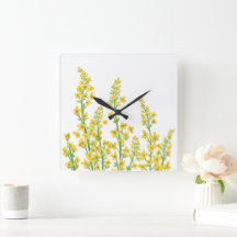 Blooms Florais de Citrina Moderna Amarelo