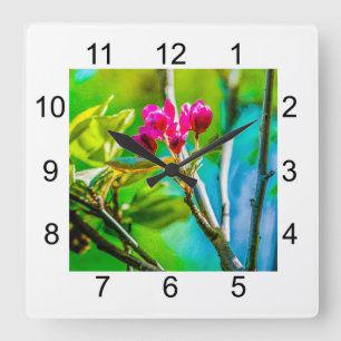 Relógio Quadrado Blossom Inside