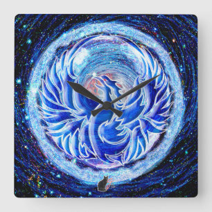 Relógio Quadrado Blue Phoenix