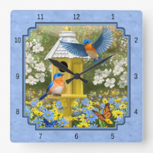 Bluebird e Hexagon Birdhouse Blue