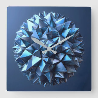 Relógio Quadrado bola de pirâmides abstratas
