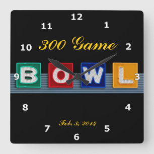 Relógio Quadrado Boliches retrorreflectoras