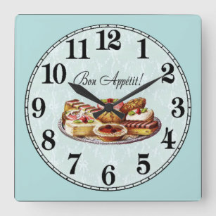 Relógio Quadrado Bon Appetit!