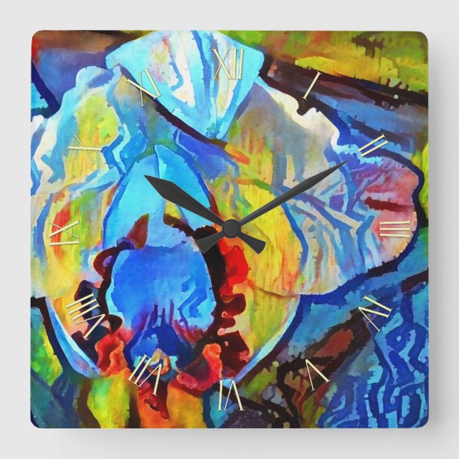 Relógio Quadrado Bonita abstrato (Frente)