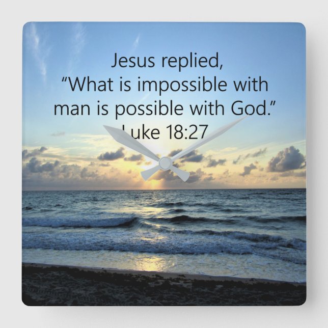 RELÓGIO QUADRADO BONITO LUKE 18:27 SOL (Frente)