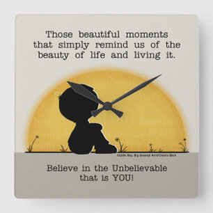 Relógio Quadrado Bons momentos