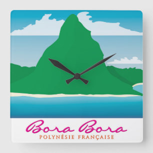 Relógio Quadrado Bora Bora