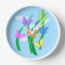 Borboletas Coloridas e Céu 