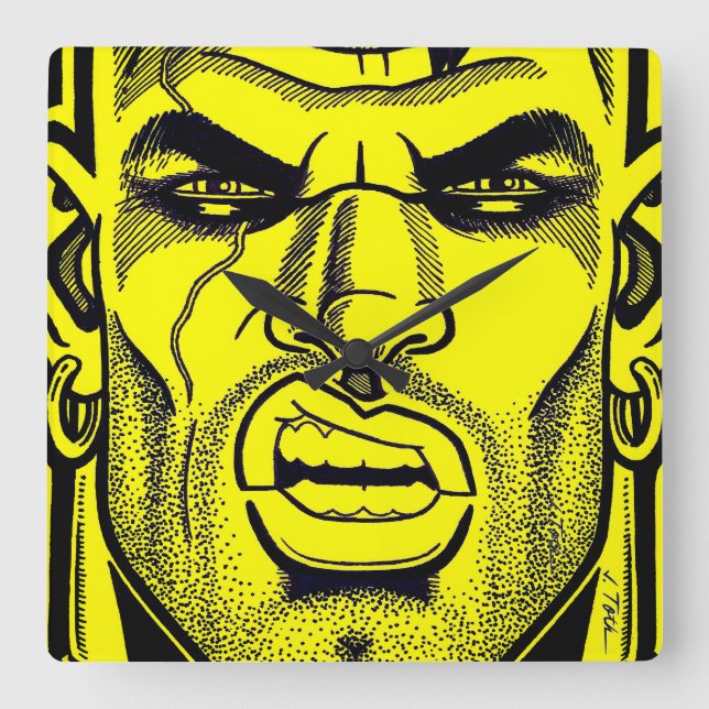 Relógio Quadrado Botão (Frente)