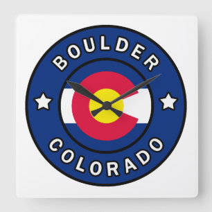 Relógio Quadrado Boulder Colorado
