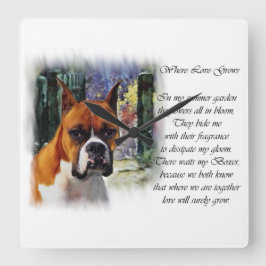 Relógio Quadrado Boxer Oferece Onde O Amor Cresce