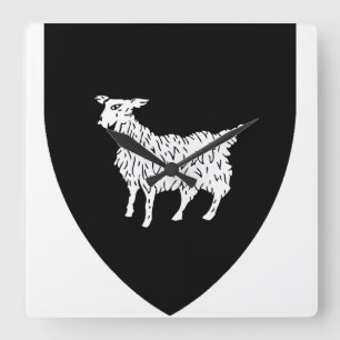 Relógio Quadrado Brasão de armas da Ístria na Croácia