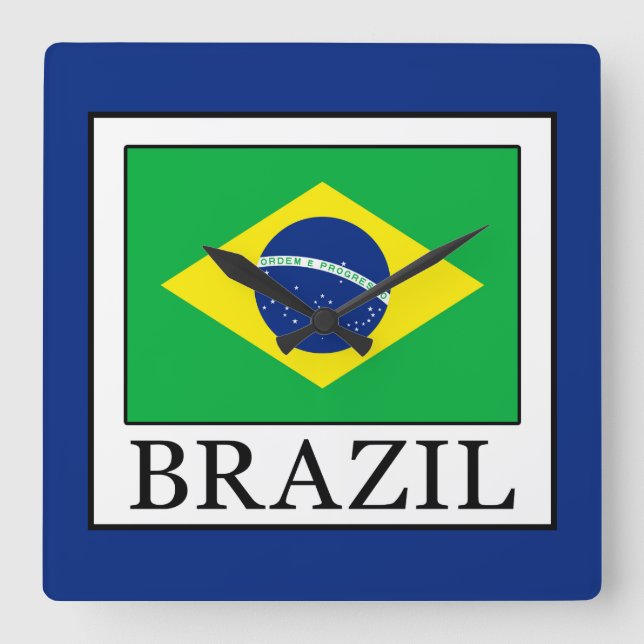 Relógio Quadrado Brasil (Frente)