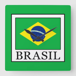 Relógio Quadrado Brasil