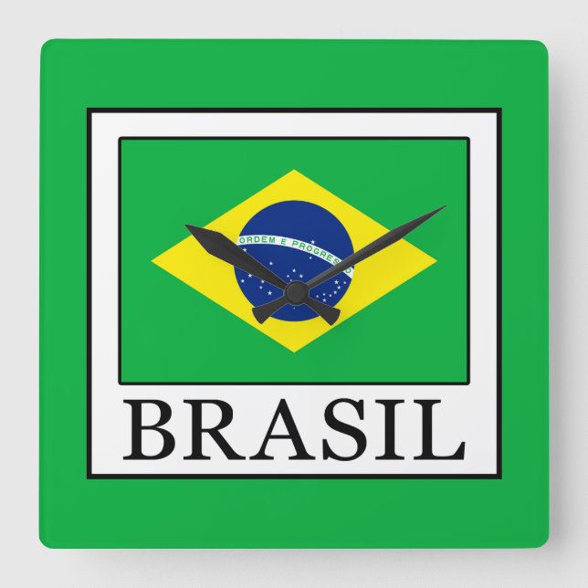 Relógio Quadrado Brasil (Frente)