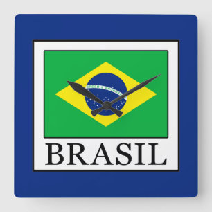 Relógio Quadrado Brasil