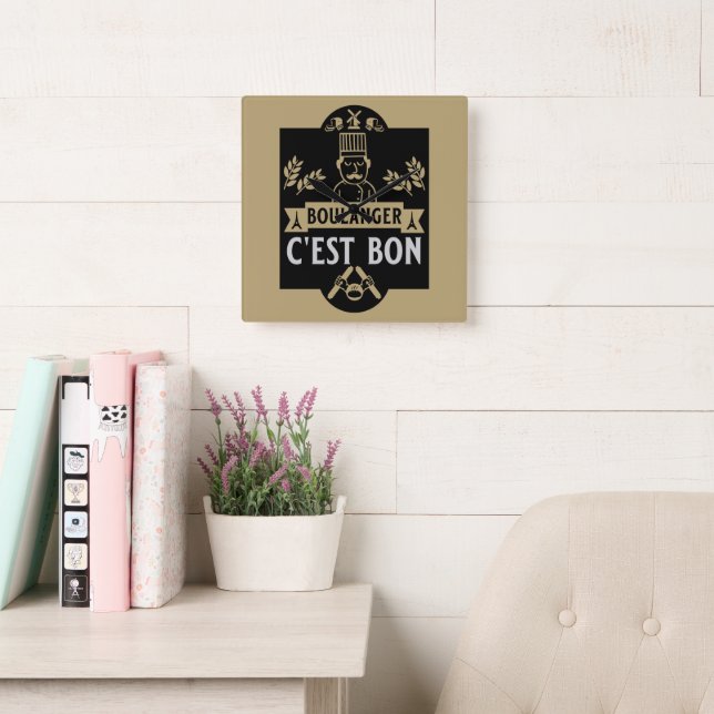 Relógio Quadrado Bread Baker (Sala de leitura)