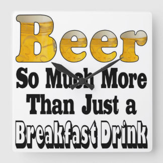 Relógio Quadrado Breakfast Beer