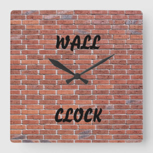 Relógio Quadrado Brick 'Wall Clock'