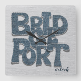 Relógio Quadrado Bridgeport Denim Letter
