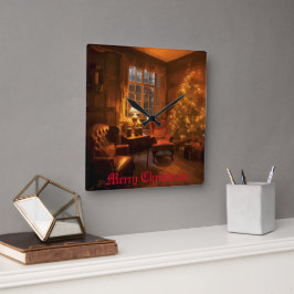 Relógio Quadrado Brilho festivo