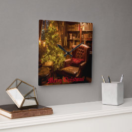 Relógio Quadrado Brilho Festivo