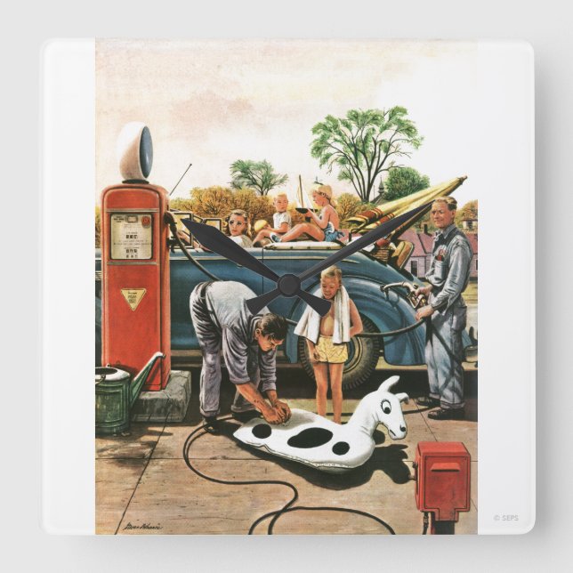 Relógio Quadrado Brinquedo de praia insuflável (Frente)