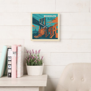 Relógio Quadrado Brooklyn Nova York