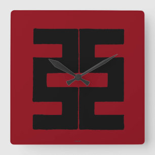 Relógio Quadrado Budismo: Machado dobro