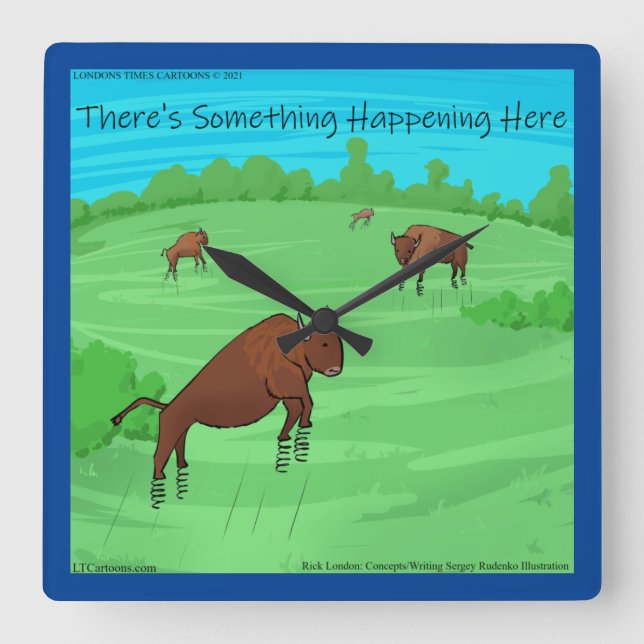 Relógio Quadrado Buffalo Springfield Para O Que Vale A Pena De Quad (Frente)