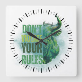 Relógio Quadrado Bull design | Reminder | Motivation