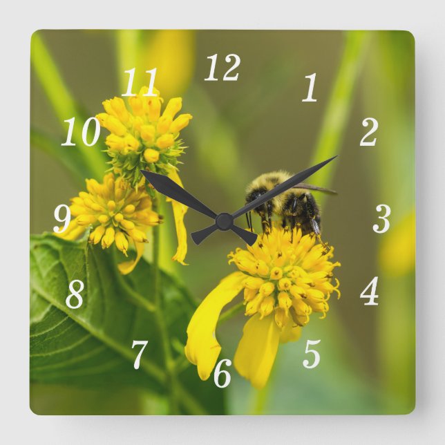 Relógio Quadrado Bumblebee Wall Clock (Frente)