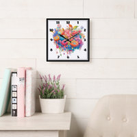 Buquê da Flor em Laranja Rosa e Boho Azul