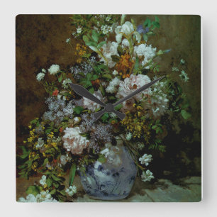Relógio Quadrado Buquê primavera