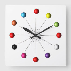 Relógio Quadrado Burst Atômico Retroativo