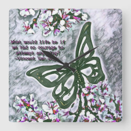 Relógio Quadrado Butterfly Van Gogh