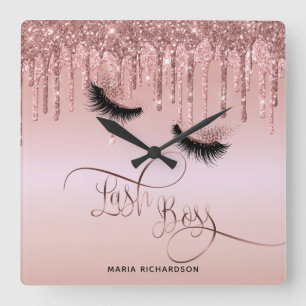 Relógio Quadrado Cabeça Lash Maquiagem Olhos Olhos Olhos Olhos Olh