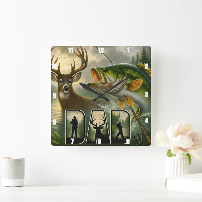 Relógio Quadrado Caça A pais (Lar)
