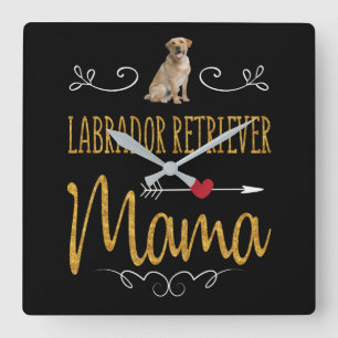 Relógio Quadrado Cachorro Labrador Retriever Mama